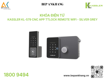Khóa điện tử Kassler KL-579 CNC App TTlock Remote Wifi - Silver Grey